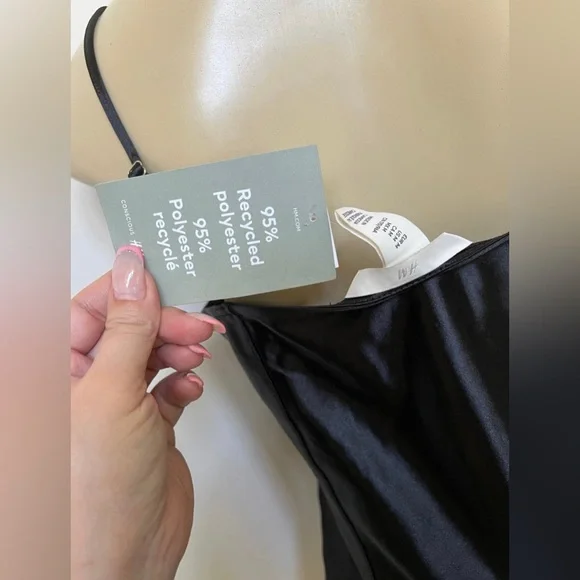 H&M silky black Bodysuit - Picture 6 of 6